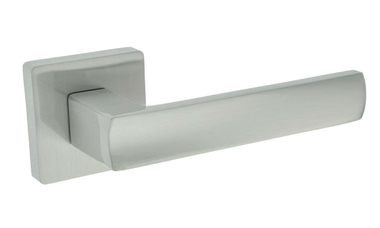 Klamka INES rozeta kwadratowa nikiel satyna