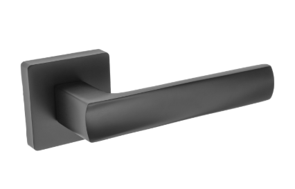 Klamka INES rozeta kwadratowa czarna