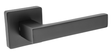 Klamka QUERTA rozeta kwadratowa czarna