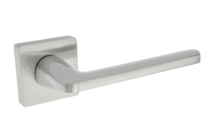 Klamka VENA rozeta kwadratowa nikiel satyna